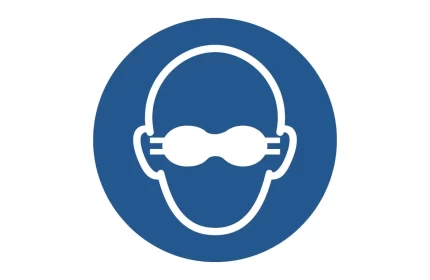 ISO 7010 M007 Opaque eye protection must be worn Sign CAD Block
