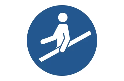 ISO 7010 M012 Use Handrail Sign CAD Block