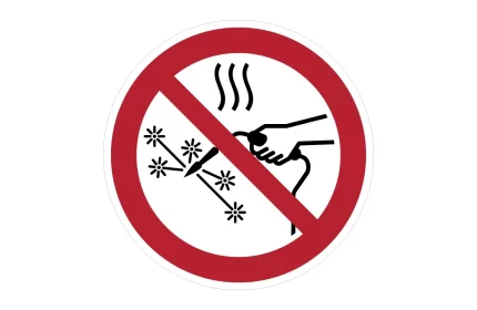 ISO 7010 P039 Hot Works Prohibited Sign CAD Block