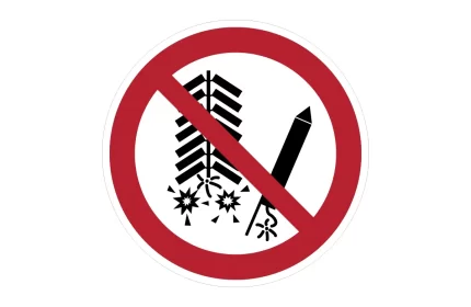 ISO 7010 P040 Do Not Set Off Fireworks Sign CAD Block
