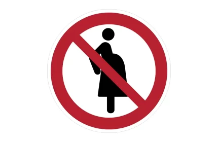 ISO 7010 P042 Not For Pregnant Women Sign CAD Block