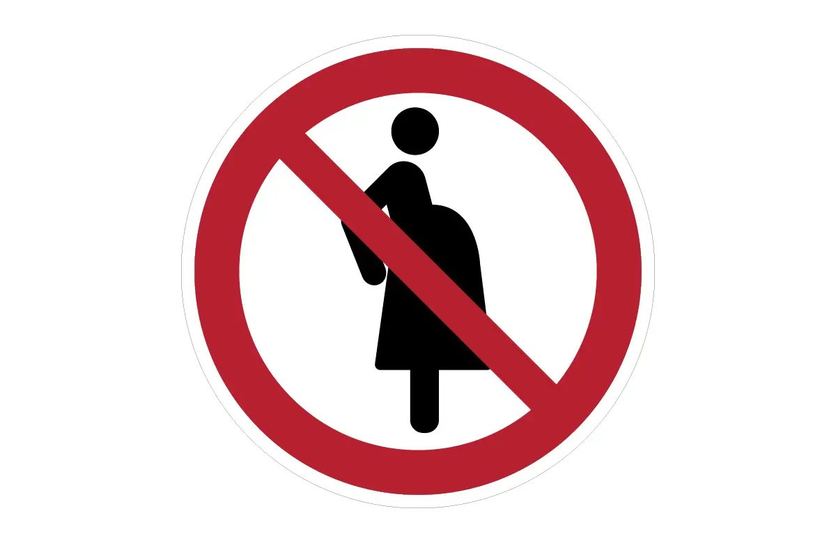 ISO 7010 P042 Not For Pregnant Women Sign CAD Block