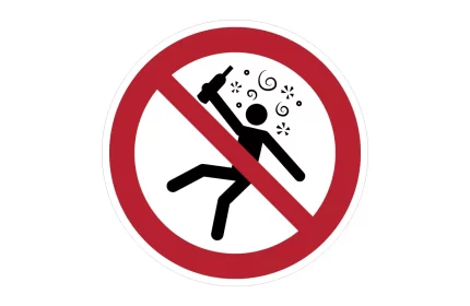 ISO 7010 P043 Not For People In The state Of Intoxication Sign CAD Block