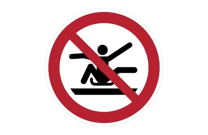 ISO 7010 P046 Do Not Stretch Out Of Toboggan Sign CAD Block