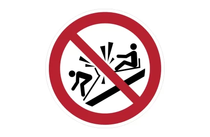 ISO 7010 P047 Do Not Ram Into Toboggan Sign CAD Block