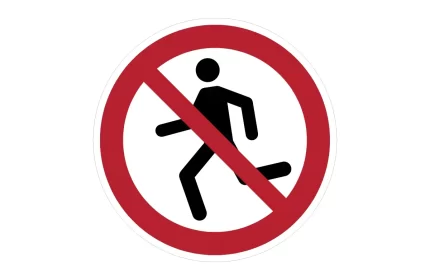ISO 7010 P048 No Running Sign CAD Block
