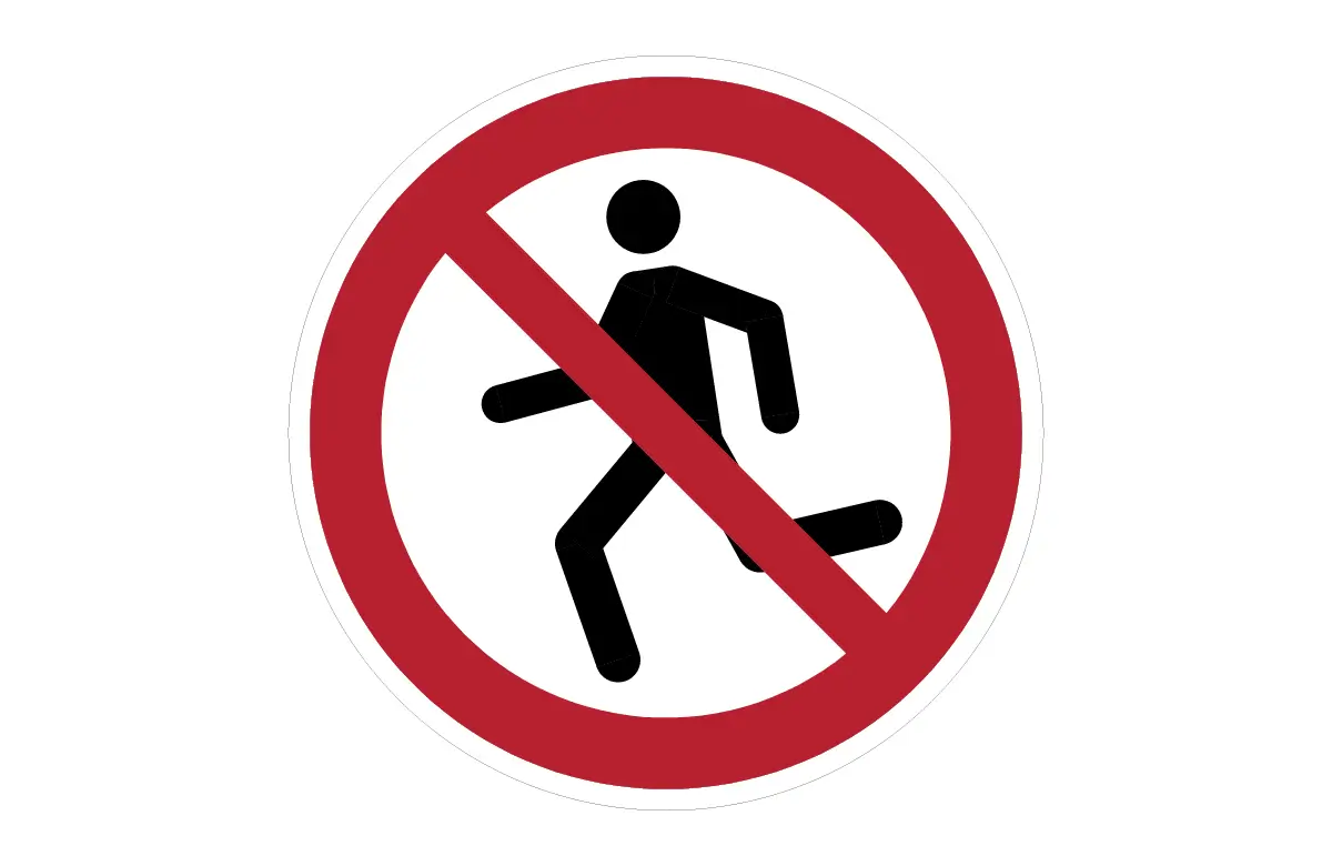 ISO 7010 P048 No Running Sign CAD Block