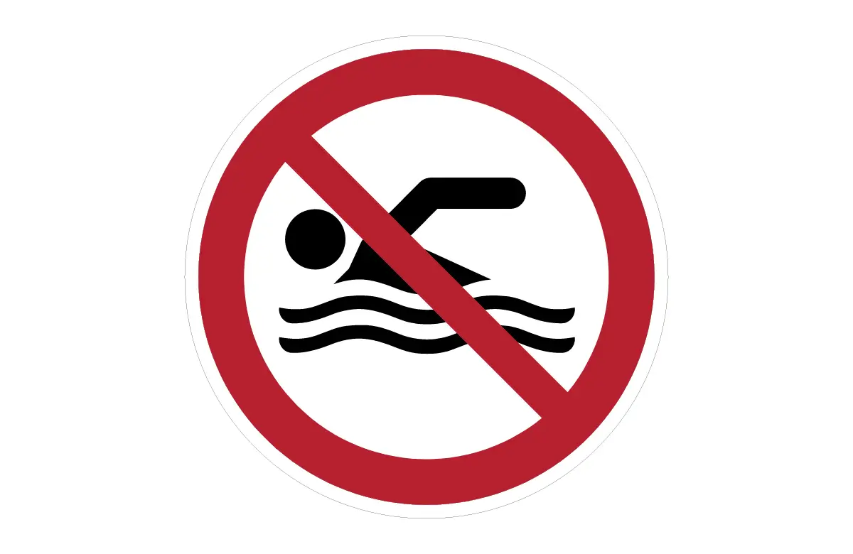 ISO 7010 P049 No Swimming Sign CAD Block