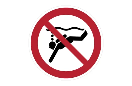 ISO 7010 P051 No Sub-Aqua Diving Sign CAD Block