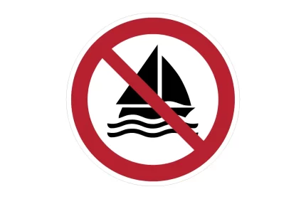 ISO 7010 P053 No Sailing Sign CAD Block