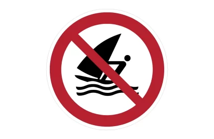 ISO 7010 P054 No Windsurfing Sign CAD Block
