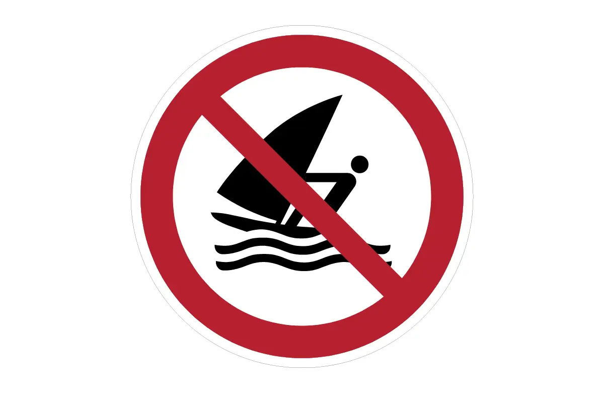 ISO 7010 P054 No Windsurfing Sign CAD Block