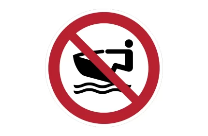 ISO 7010 P057 No Personal Water Craft Sign CAD Block