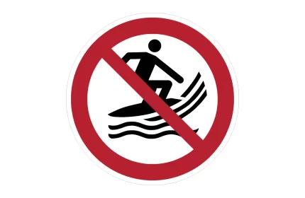 ISO 7010 P059 No Surf Craft Sign CAD Block