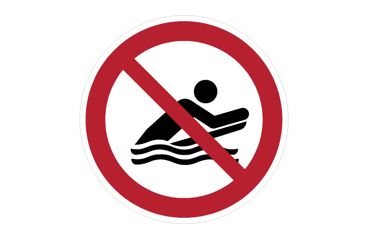 ISO 7010 P063 No Body Boarding Sign CAD Block