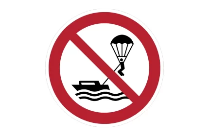 ISO 7010 P066 No Parasailing Sign CAD Block