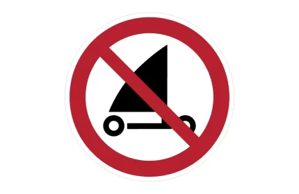 ISO 7010 P067 No Sand Yachting Sign CAD Block