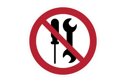 ISO 7010 P069 Not To Be Serviced By Users Sign CAD Block