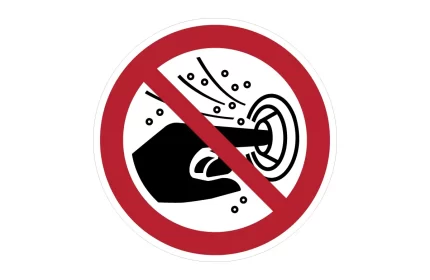 ISO 7010 P070 Do Not Put Finger Into The Nozzle of a Hydromassage Sign 300MM Sign CAD Block