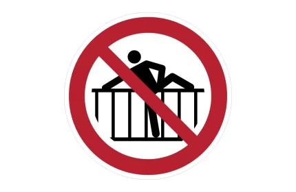 ISO 7010 P071 Do Not Cross Barrier Sign CAD Block