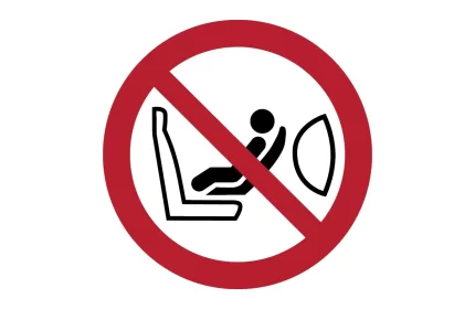 ISO 7010 P074 Child Seat Installation Prohibited Sign CAD Block