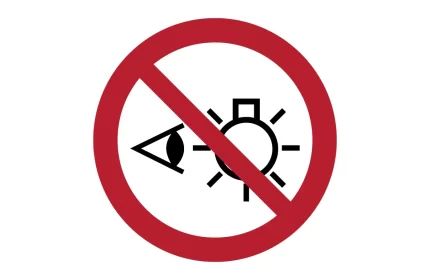 ISO 7010 P075 Do Not Stare At Light Source Sign CAD Block