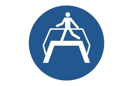 ISO 7010 M023 Use Footbridge Sign CAD Block