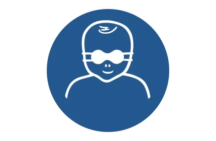 ISO 7010 M025 Protect Infants' Eyes With Opaque Eye Protection Sign CAD Block