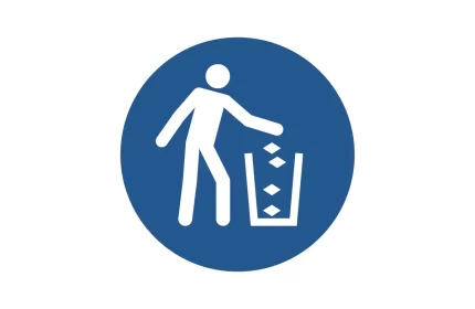 ISO 7010 M030 Use Litter Bin Sign CAD Block