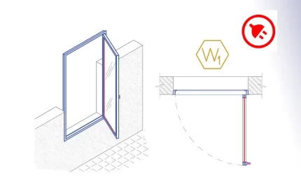 Aluminium Hinged Single Window AutoCAD Autolisp