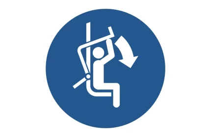 ISO 7010 M033 Close Safety Bar Of Chairlift Sign CAD Block