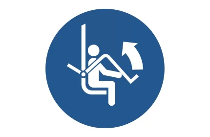 ISO 7010 M034 Open Safety Bar Of Chairlift Sign CAD Block