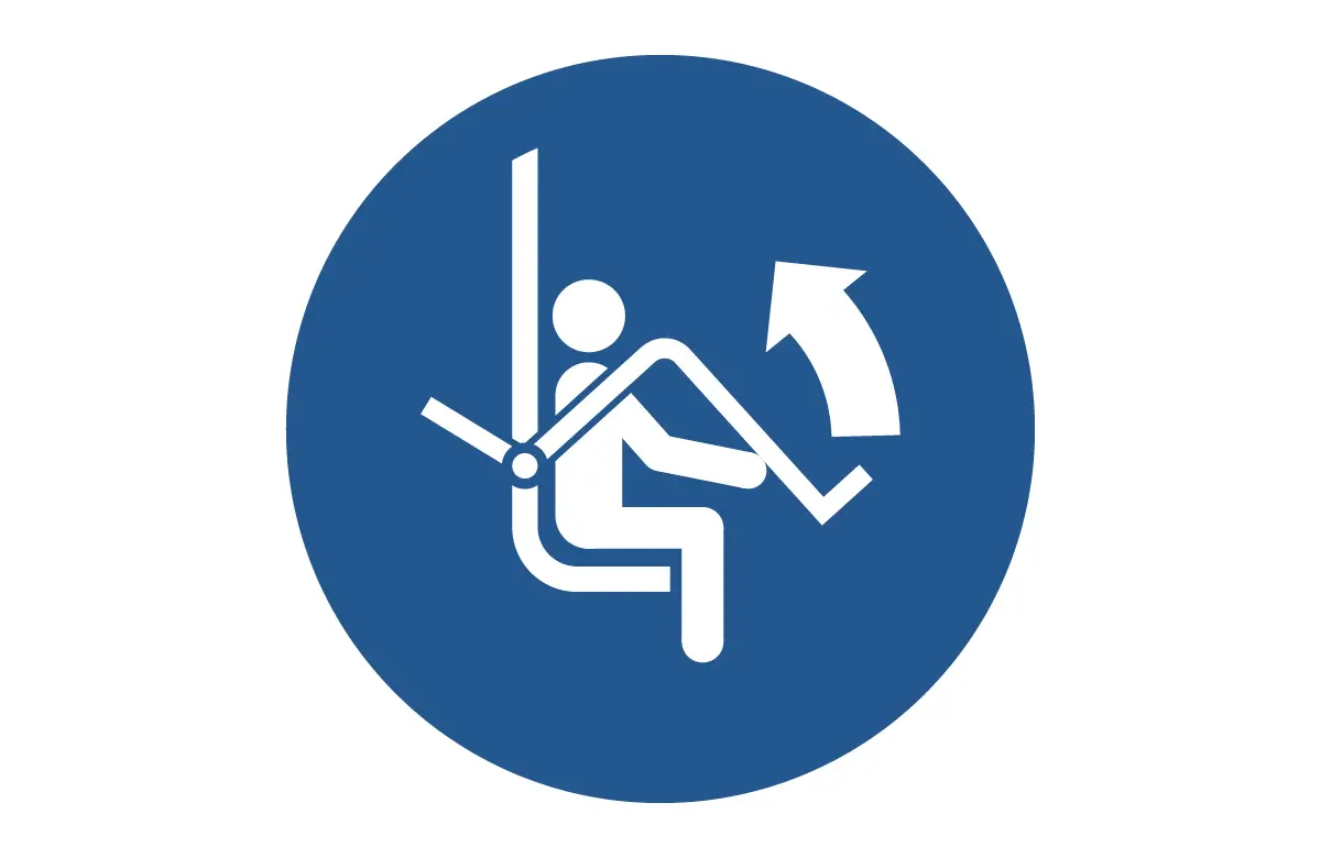 ISO 7010 M034 Open Safety Bar Of Chairlift Sign CAD Block