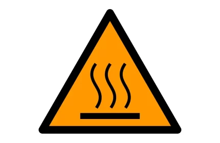 ISO 7010 W017 Hot Surface Warning Sign CAD Block