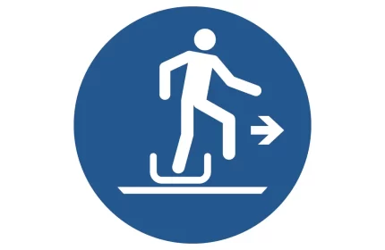 ISO 7010 M051 Alighting from Toboggan to the Right Sign CAD Drawings (DWG, PDF, SVG)
