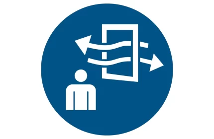 ISO 7010 M056 Ventilate Before and During Entering Sign CAD Drawings(DWG, PDF, SVG)