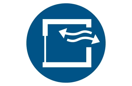 ISO 7010 M057 Ensure Continuous Ventilation Sign CAD Drawings(DWG, PDF, SVG)