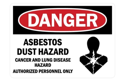 Danger Asbestos Dust Hazard Sign – OSHA Compliant Drawings (DWG, SVG, DXF)