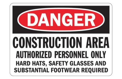 Danger Construction Area Sign – OSHA Compliant Drawings (DWG, SVG, DXF)