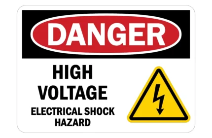 Danger High Voltage Sign – OSHA Compliant AutoCAD Drawings (DWG, SVG, DXF)