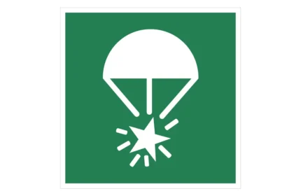 ISO 7010 E049 Rocket Parachute Flare Sign AutoCAD Drawings (DWG, SVG, PDF)