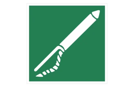 ISO 7010 E050 Line-throwing Appliance Sign CAD Drawings (DWG, SVG, DXF)