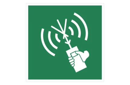 ISO 7010 E051 Two-Way VHF Radiotelephone Apparatus Sign AutoCAD Drawings (DWG, SVG, DXF)
