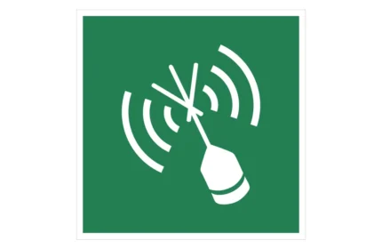 ISO 7010 E052 Emergency Position Indicating Radio Beacon Sign CAD Drawings (DWG, SVG, DXF)