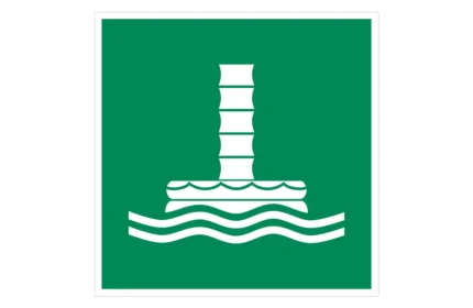 ISO 7010 E055 Marine Evacuation Chute Sign CAD Drawings (DWG, SVG, DXF)