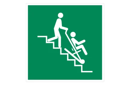 ISO 7010 E060 Evacuation Chair Sign CAD Drawings (DWG, SVG, PDF)
