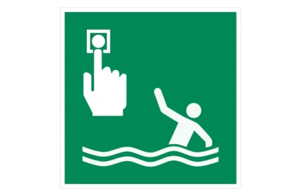 ISO 7010 E069 Person Overboard Call Point Sign CAD Block (DWG, SVG, PDF)