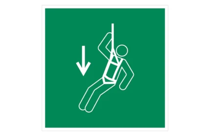 ISO 7010 E073 Emergency Descent Device Sign CAD Drawings (DWG, SVG, PDF)