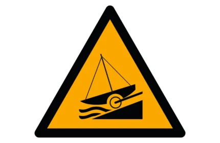 ISO 7010 W044 Slipway Warning Sign CAD Drawing (DWG, PDF, SVG)