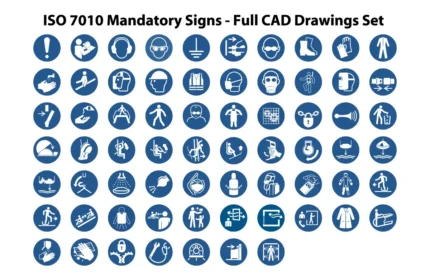 ISO 7010 Mandatory Signs Full Set CAD Drawings (DWG, PDF, SVG)